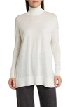 Allsaints Gala Merino Wool Turtleneck Sweater In Chalk White