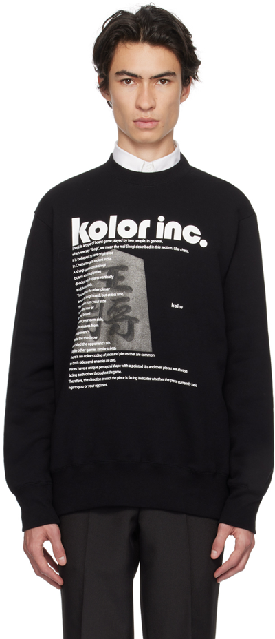 Kolor Logo-print Cotton Sweatshirt In D-black
