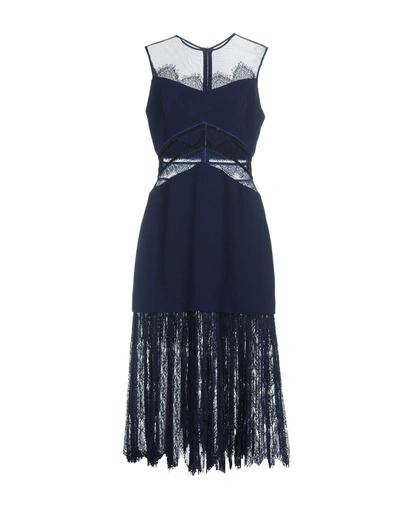 Three Floor Midi Dress In Dark Blue