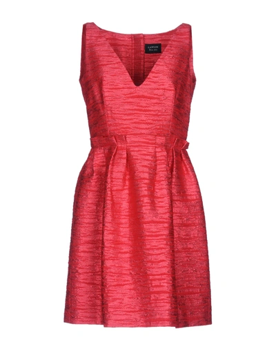 Lanvin Short Dresses In Coral