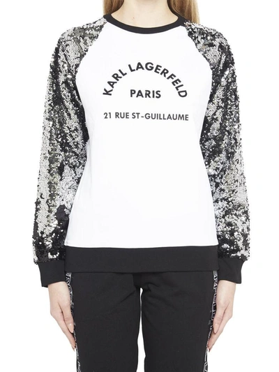 Karl Lagerfeld Sweatshirt In Black & White