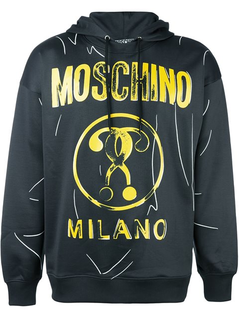 Moschino Trompe-l'oeil Logo Hoodie | ModeSens