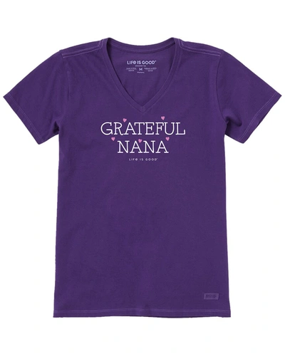 Life Is Good Crusher V-neck T-shirt In Purple