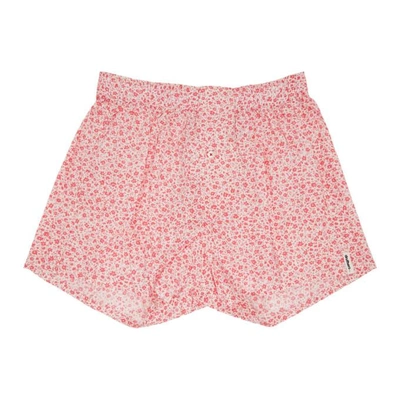 Druthers Pink And White Micro Floral Boxers