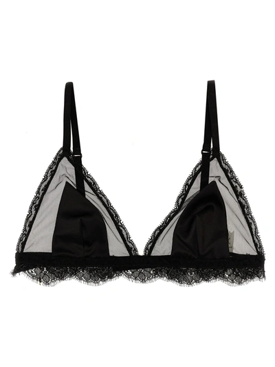 Dolce & Gabbana Black Lace Triangle Bra With Matching Inserts For Women