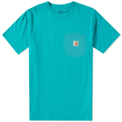 Carhartt Logo Pocket T-shirt In Green
