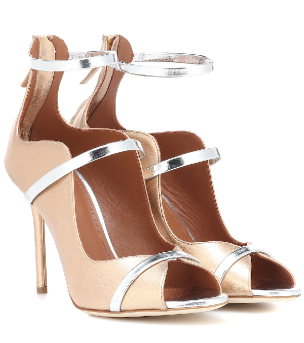 Malone Souliers Mika 100 Bronze Leather Pumps In Yellow | ModeSens