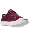 Converse Men's Jack Purcell Jack Ivy Campus Low Top Casual Sneakers From Finish Line In Dark Burgundy/white