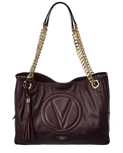 Valentino By Mario Valentino Jules Medallion Leather Bucket Bag In