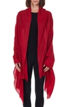 Amicale Cashmere Light Weight Wrap In Red