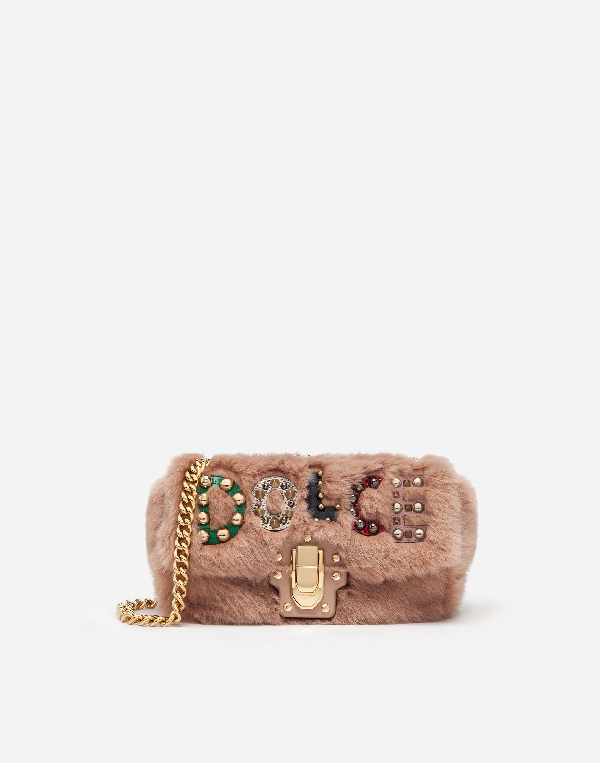 dolce and gabbana fur bag