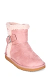 Floopi Faux Fur Lined Ankle Boot In Pink