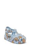 Mini Melissa Kids' Possession Fisherman Sandal In Blue/ Beige