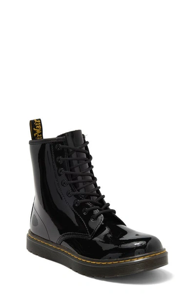 Dr. Martens' Kids' Zavala Junior Boot In Black Patent Leather