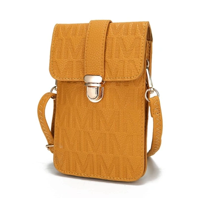 Mkf Collection By Mia K Ulla Signature Xl Phone Wallet Crossbody Handbag In Yellow
