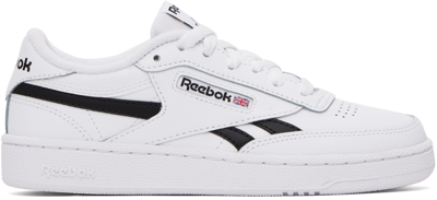 Reebok White & Black Club C Revenge Sneakers In Ftwr White/black/ftw