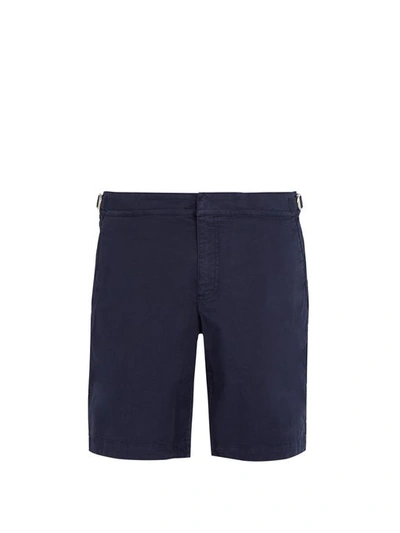 Orlebar Brown Dane Ii Cotton Twill Shorts In Navy