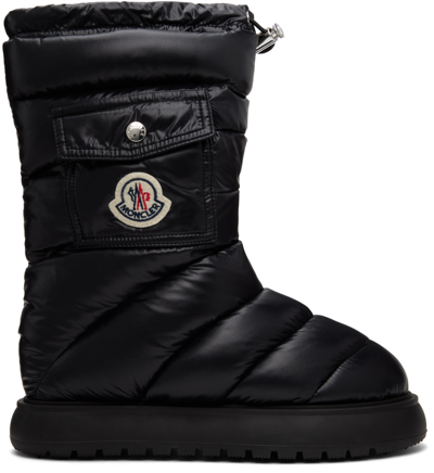 Moncler Gaia Quilted Shell Boots In Black  