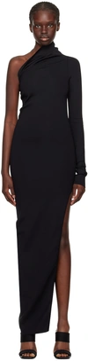 Rick Owens Black Sivaan Ziggy Maxi Dress In 09 Black