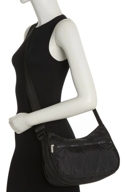 Lesportsac Classic Hobo In Braided Deboss Black