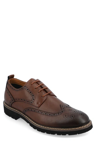 Vance Co. Campbell Wingtip Derby In Brown