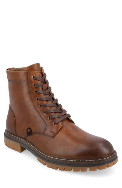 Vance Co. Denver Lug Sole Boot In Brown