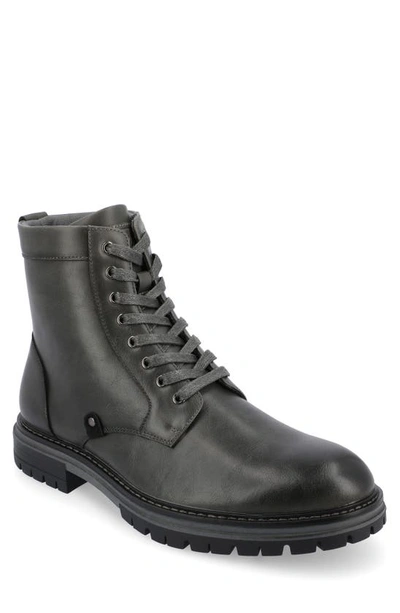 Vance Co. Denver Lug Sole Boot In Charcoal