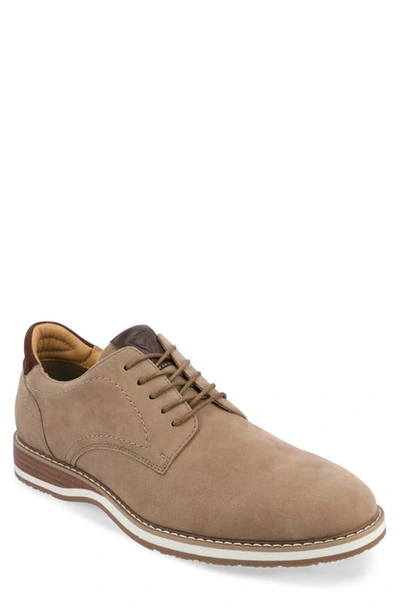 Vance Co. Rutger Plain Toe Derby In Taupe