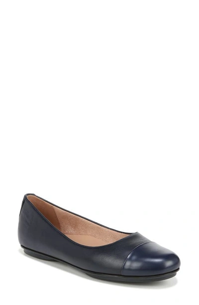 Naturalizer Maxwell Cap Toe Skimmer Flat In Blue