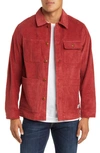 Schott Corduroy Chore Jacket In Berry