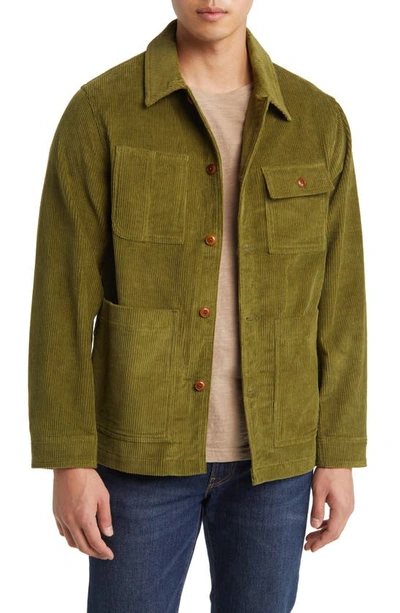 Schott Corduroy Chore Jacket In Spruce