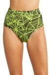 Meundies Feelfree High Waist Briefs In Glow Webs