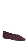 Birdies Goldfinch Pointed Toe Flat In Mulberry Suede