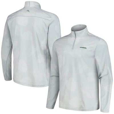 Tommy Bahama Gray Oregon Ducks Delray Frond Islandzone Half-zip Jacket
