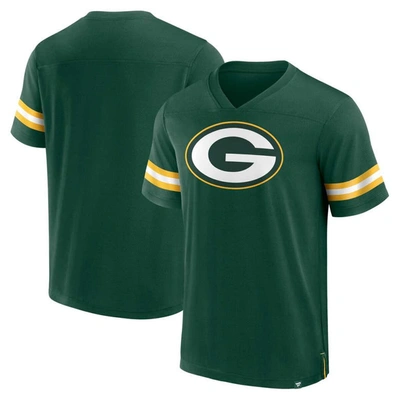 Fanatics Branded  Green Green Bay Packers Jersey Tackle V-neck T-shirt