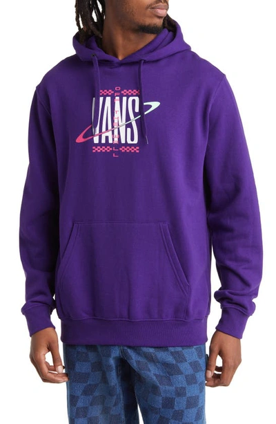 Vans Saturn Cotton Blend Graphic Hoodie In Violet Indigo