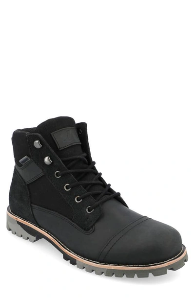 Territory Boots Brute Water Resistant Cap Toe Boot In Black