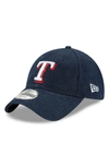 New Era X Levi's Mlb17 Denim Baseball Cap - Black In Texas Rangers