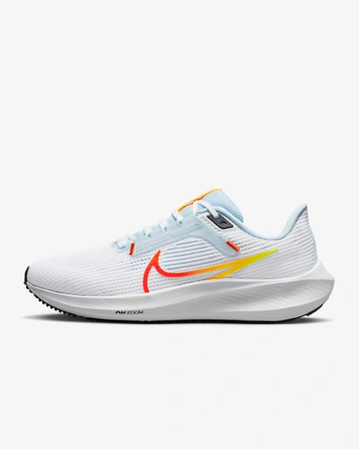Nike Women's Pegasus 40 Road Running Shoes In White/blue Tint/laser ...