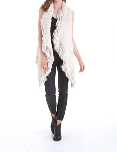 Love Token Quinn Fur Vest In Off-white