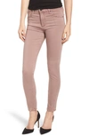 Ag Farrah High Waist Ankle Skinny Jeans In Sulfur Pale Wisteria