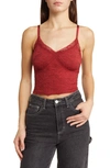 Bdg Urban Outfitters Lace Crop Camisole In Red