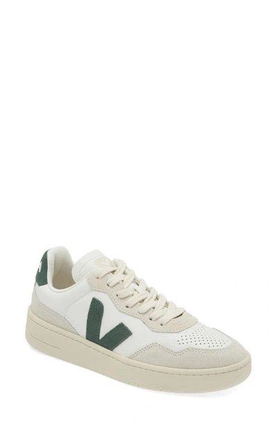 Veja V-90 Leather Sneaker In White