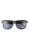 Le Specs Petty Trash 54mm Square Sunglasses In Black