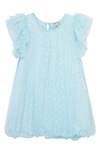 Habitual Girls' Ruffle Mesh Dress - Little Kid In Light Blue