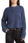 Bdg Urban Outfitters Mélange Roll Edge Sweater In Blue