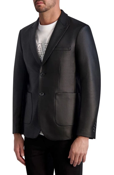 Karl Lagerfeld Peaked Lapel Sport Coat In Black