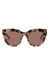 Le Specs Air Heart 51mm Sunglasses In Cookie Tort