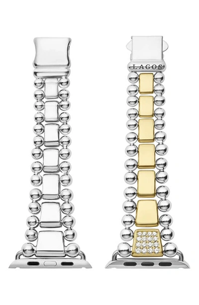 Lagos Smart Caviar Diamond Apple Watch® Watchband In Two-tone
