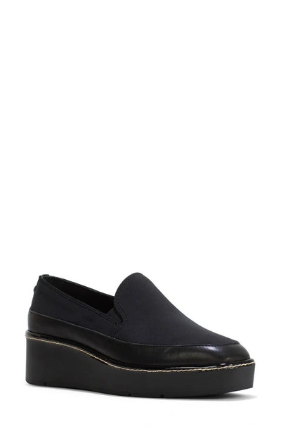 Donald Pliner Wallis Platform Wedge Loafer In Black